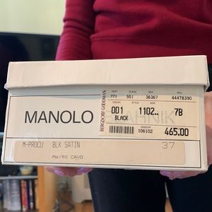 Manolo Blahnik, size 7B, black
